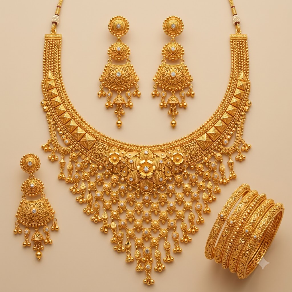 Bridal set with matching bangles