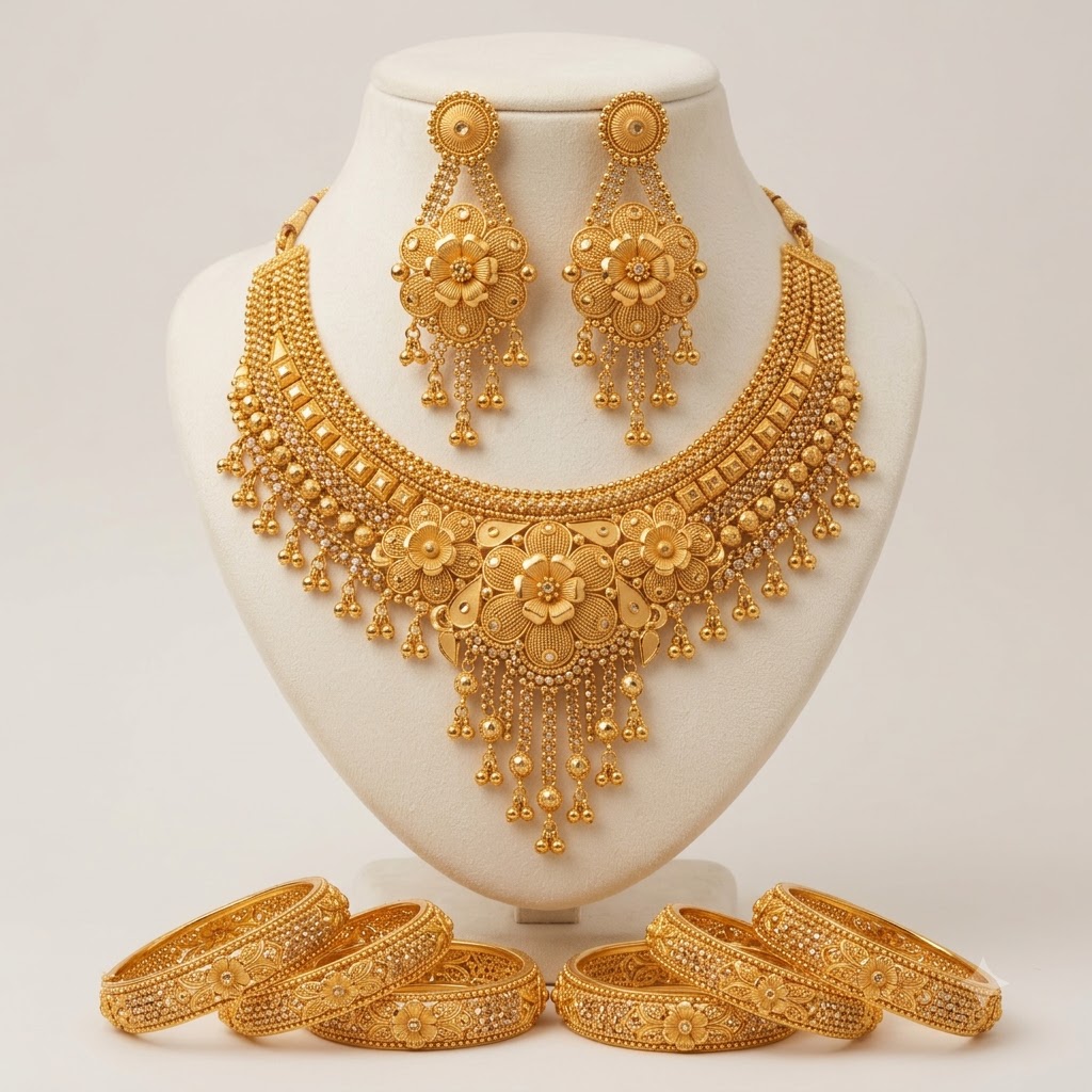 Heritage 22K gold necklace set